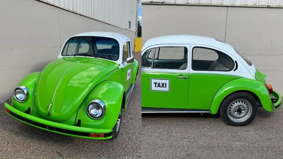 Este Vocho taxi está casi nuevo y a la venta