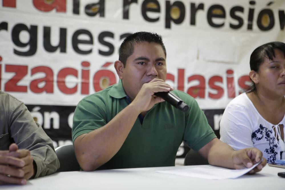 Wilbert Santiago, vocero de la sección 22 de la CNTE en Oaxaca (ARCHIVO. EL UNIVERSAL)