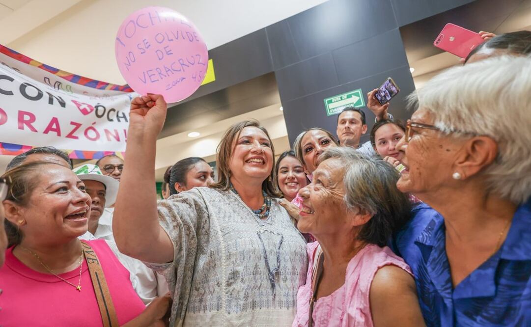 Aspirante a la presidencia Xóchitl Gálvez en su visita a Veracruz. Foto: Especial