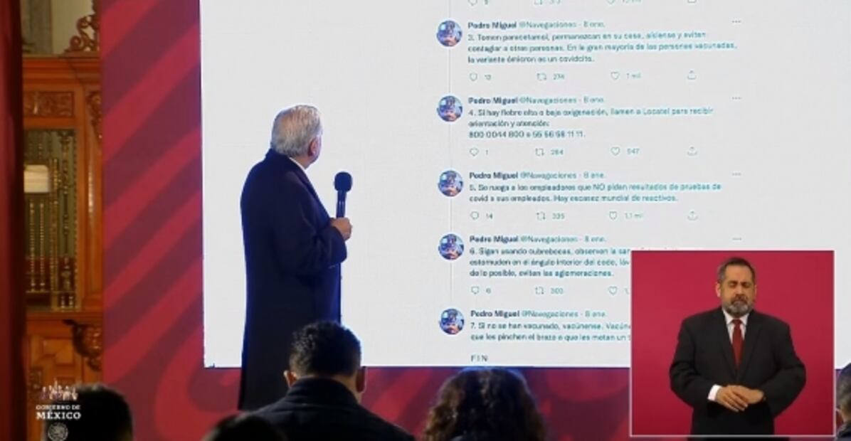 La mañanera de AMLO, 10 de enero, minuto a minuto