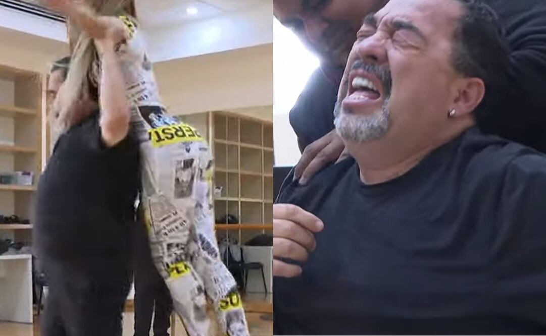 El "Borrego" Nava sufre accidente en el reality show "La estrellas bailan en hoy". Capturas vía youtube.