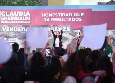 “Estamos hoy dando la cara y rindiendo cuentas” Sheinbaum emite informe en Venustiano Carranza