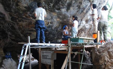 Rescatan sitio de pinturas rupestres en Guerrero