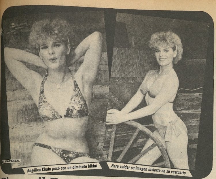 Angélica Chaín presume su silueta en bikini.
Hemeroteca EL UNIVERSAL.