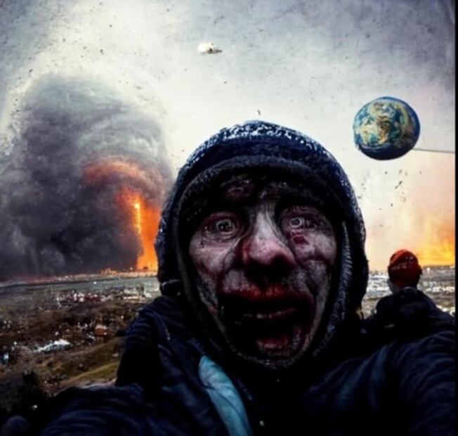 Resultado aterrador: así sería una "selfie del fin del mundo" 