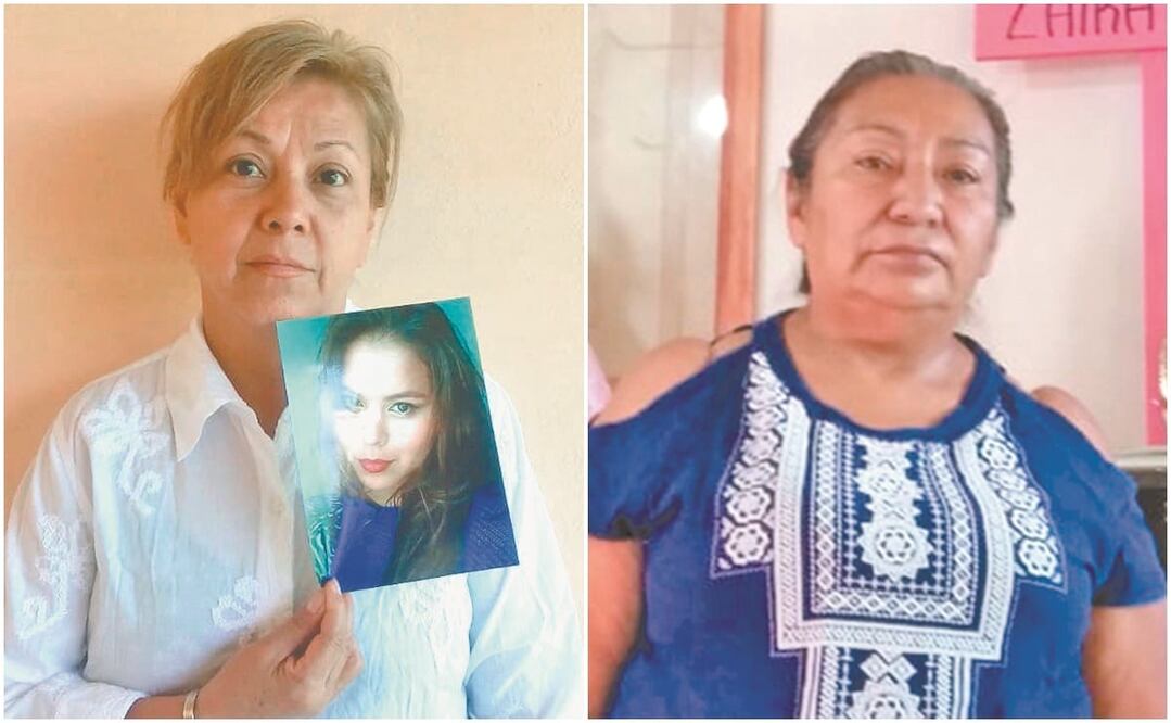 Desde 2019, Arsenia Moreno (izq.) busca que castiguen al asesino de su hija; Araceli Ávila (der.) persigue el mismo objetivo desde 2017. Los procesos están detenidos por el brote de Covid-19. FOTOS: ESPECIALES
