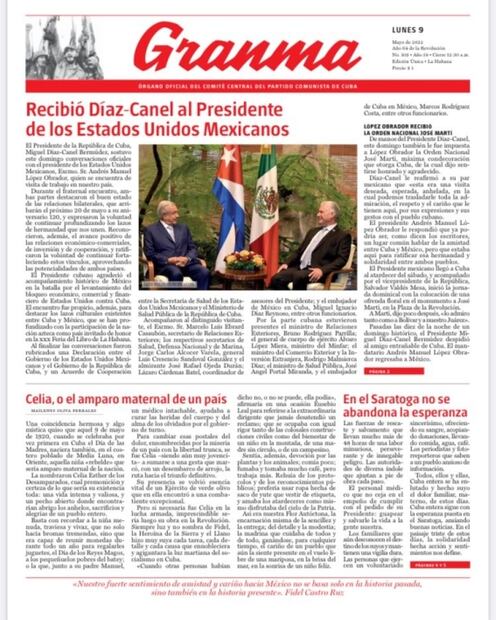 Prensa cubana destaca visita de AMLO a Cuba