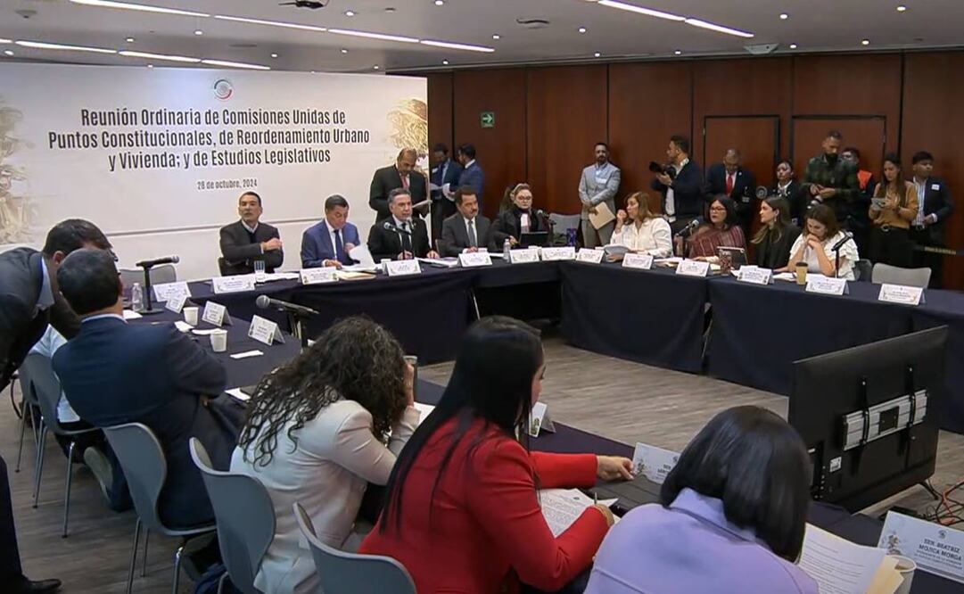 Reunión ordinaria de las Comisiones Unidas de Puntos Constitucionales, de Reordenamiento Urbano y Vivienda este 28 de octubre del 2024. Foto: Captura de pantalla