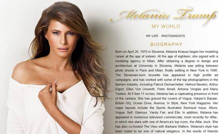 ¿Por qué Melania Trump borró su página web?