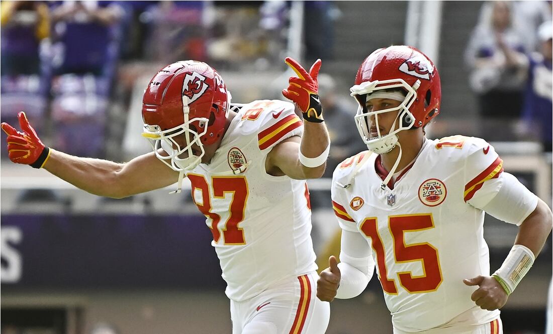 La dupla Kelce y Mahomes en un juego con los Chiefs