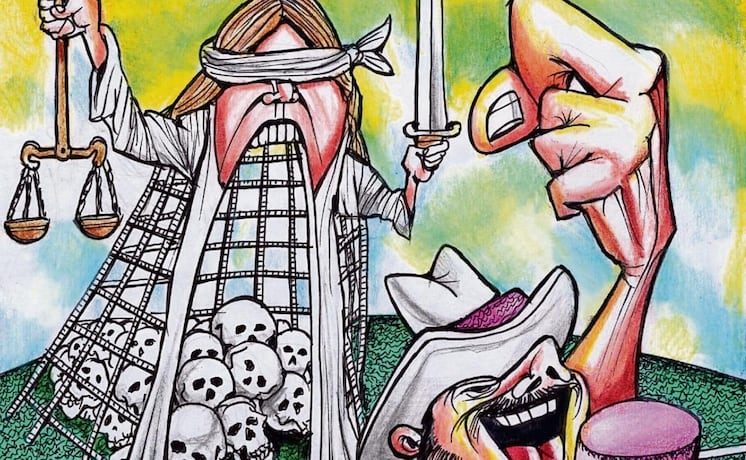 Mundial termino. Cartón: LUY