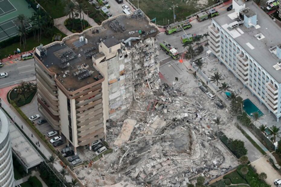 Las fotos del antes y después del edificio que colapsó en Miami