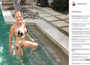 Sharon Stone posa en bikini a los 58 años