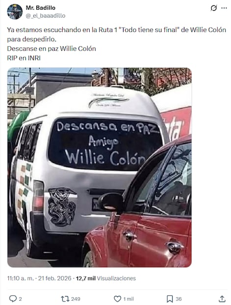 En redes sociales, usuario despiden al músico con frases, imágenes, videos y mensajes de despedida. Foto: Captura de pantalla