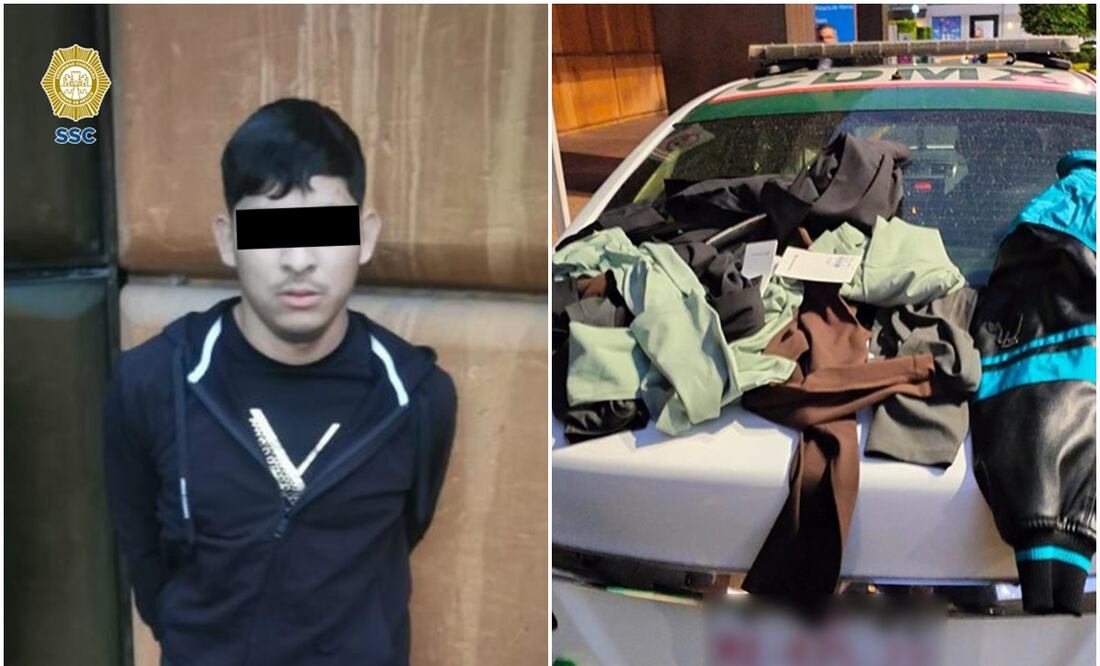 Detenido por robo a tienda departamental. Foto: Especial