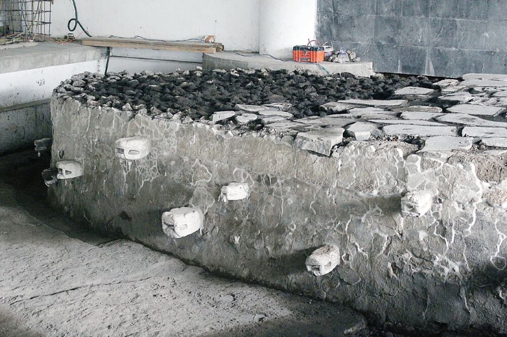 Vista de la parte del Cuauhxicalco que se ubica en la Plaza Gamio. La otra sección, donde se halló el acceso al pasillo, está en el área de Las Ajaracas (ARCHIVO EL UNIVERSAL)