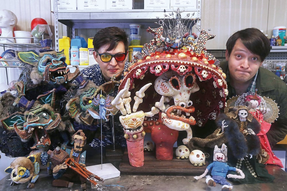 Roy y Arturo trabajaron en una producción de seis segundos para Nickelodeon con dos personajes: un tigre y una joven que deben combatir a una catrina (JUAN CARLOS REYES GARCÍA. EL UNIVERSAL)