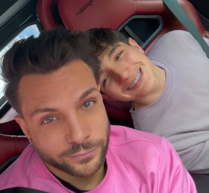 Nicola Porcella y su hijo Adriano.