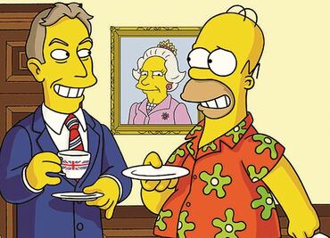 La reina Isabel II apareció tres veces en "Los Simpson"