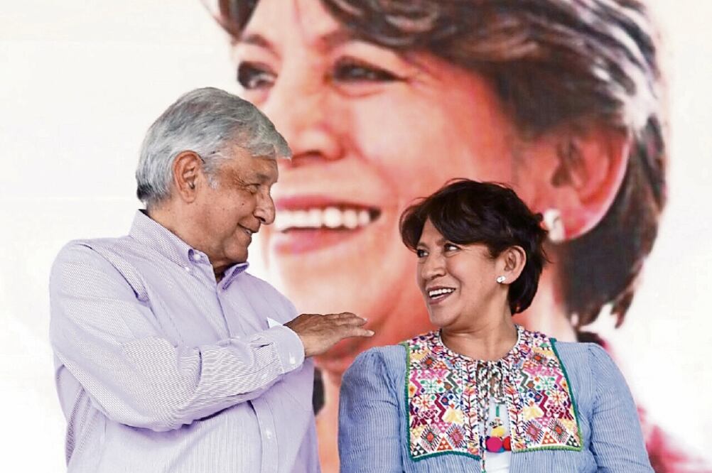 El líder nacional de Morena, Andrés Manuel López Obrador, acompañó a Delfina Gómez en su cierre de precampaña (SAÚL LÓPEZ. CUARTOSCURO)