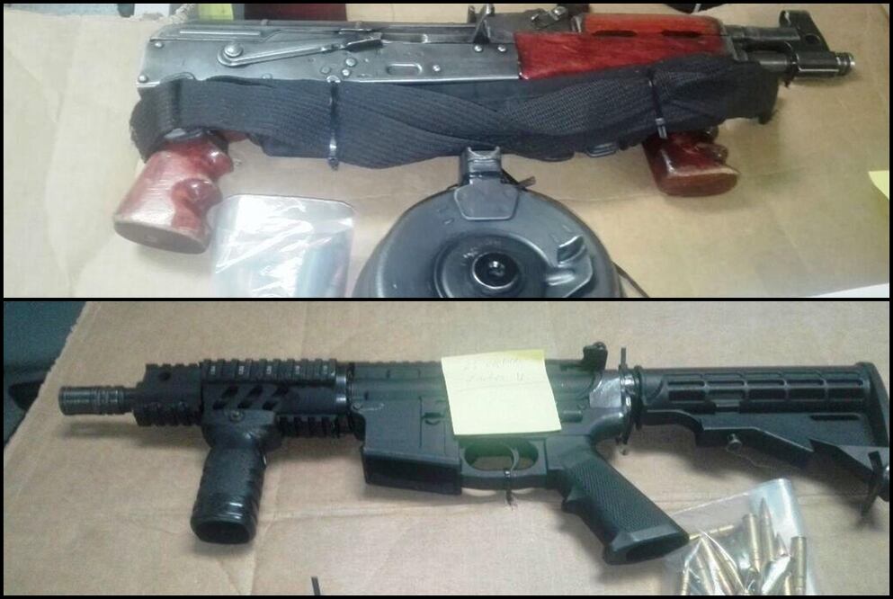 Se realizó el traslado de los detenidos, la unidad automotriz, armas y cartuchos, bajo resguardo de todas las corporaciones, ante las autoridades federales en Hermosillo. Foto: Especial