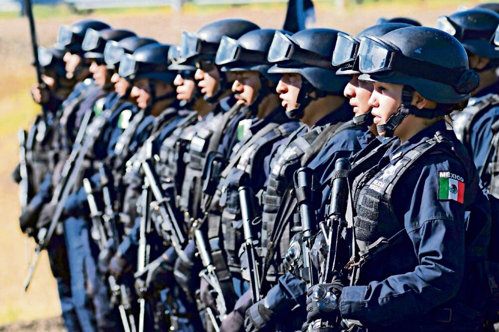 En todo el país. Según la Comisión Nacional de Seguridad (CNS) la Policía Federal tiene 38 mil elementos activos, de los cuales 8 mil son mujeres. (ARCHIVO. EL UNIVERSAL)