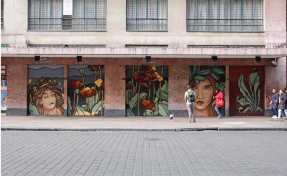 Sheinbaum y Gutiérrez Müller recorren galería de arte urbano en el Centro Histórico