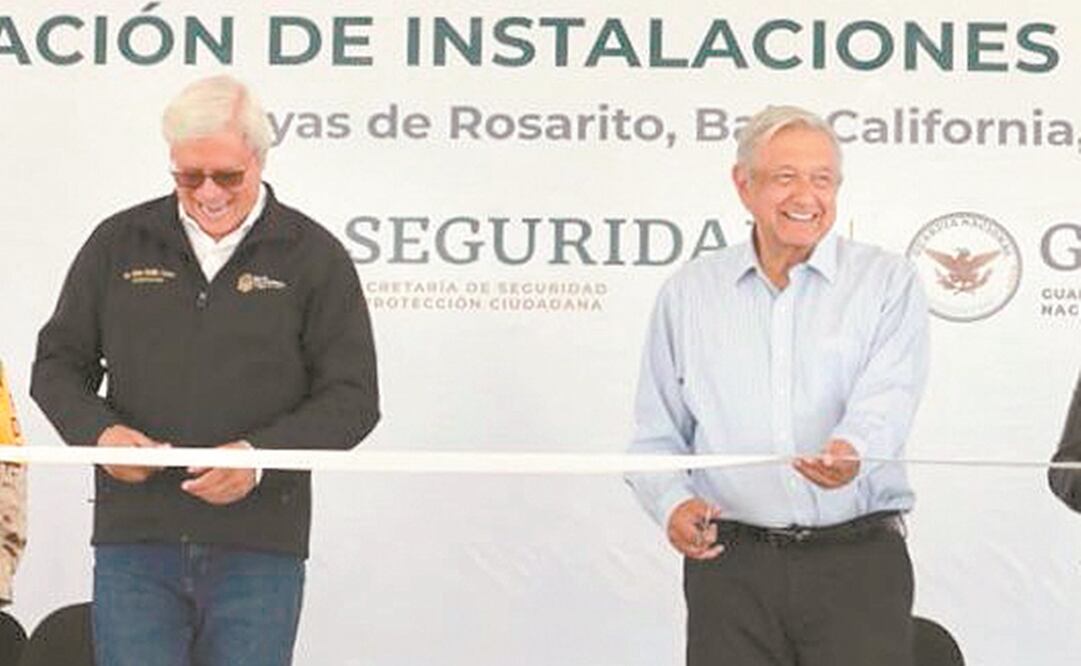 El presidente López Obrador y el gobernador Jaime Bonilla durante la inauguración de un cuartel de la Guardia Nacional. Foto: PRESIDENCIA