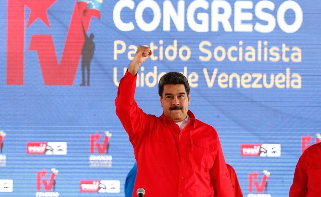 El presidente de Venezuela, Nicolás Maduro, durante una reunión con dirigentes del partido de Gobierno (Foto: EFE)