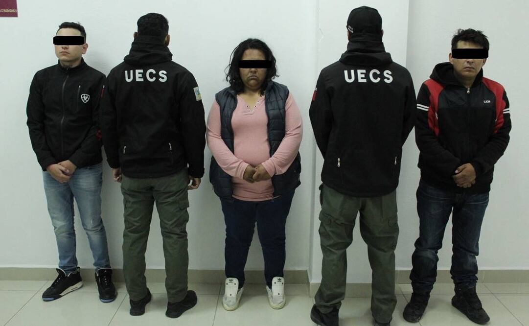 Detenidos acusados de cobro de piso a comerciantes del municipio de Tasquillo en el Estado de Hidalgo / Foto: Especial