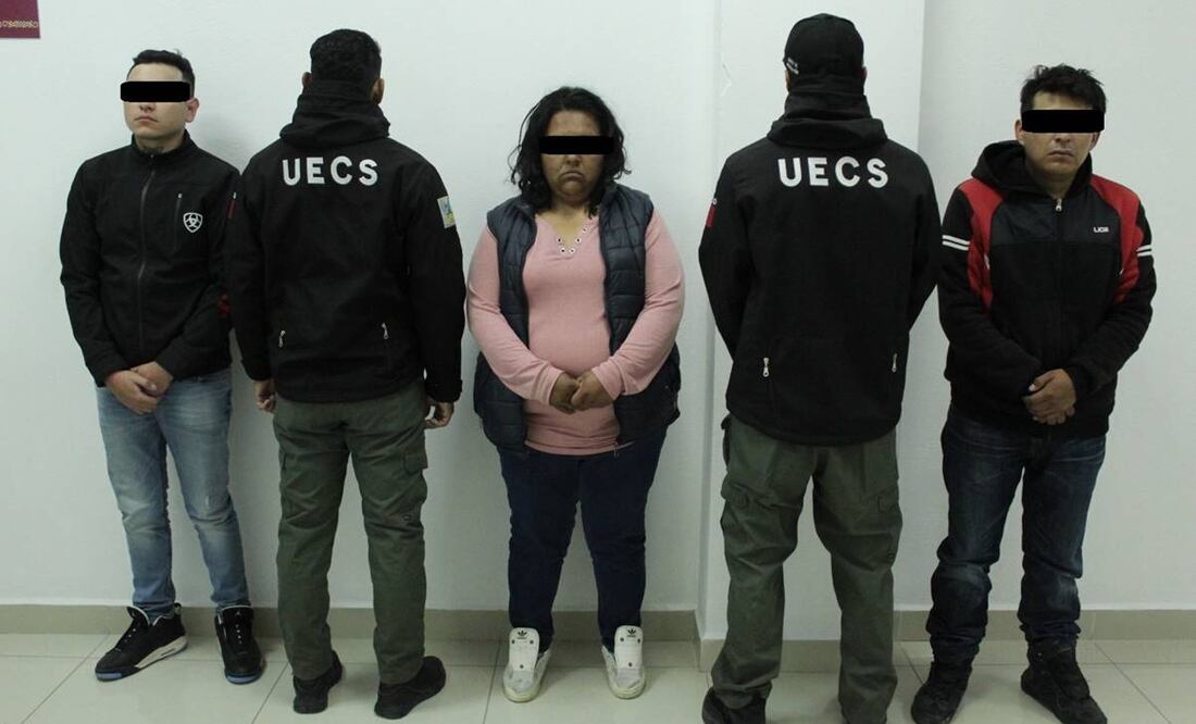 Detenidos acusados de cobro de piso a comerciantes del municipio de Tasquillo en el Estado de Hidalgo / Foto: Especial