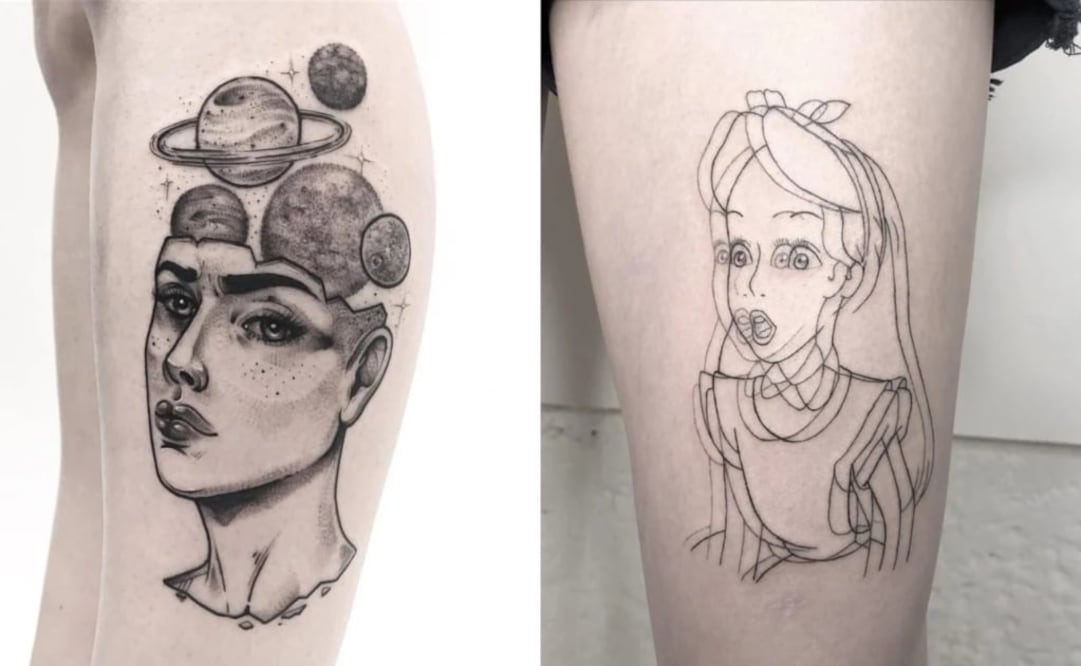 Quedarás con la boca abierta al ver estos diseños que juegan con tu vista Foto: Instagram (@yatzil_tatts)