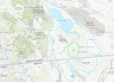 Condado de Imperial, así es el epicentro de los temblores percibidos hoy en Mexicali, Baja California