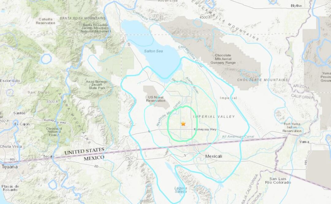 La madrugada de este 12 de febrero se registró un enjambre de sismos. / Foto: tomada de https://earthquake.usgs.gov/