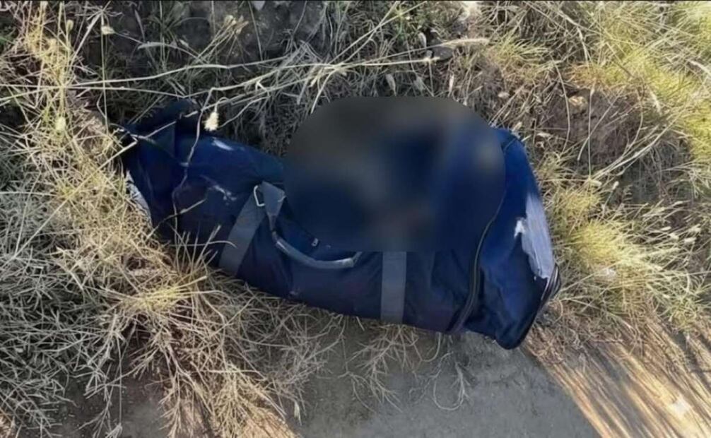 Maleta donde hallan restos humanos (13/11/2025). Foto: Especial