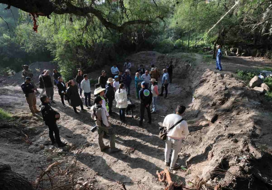 En el lugar están en proceso de construcción tres presas de gavión. Foto: Especial