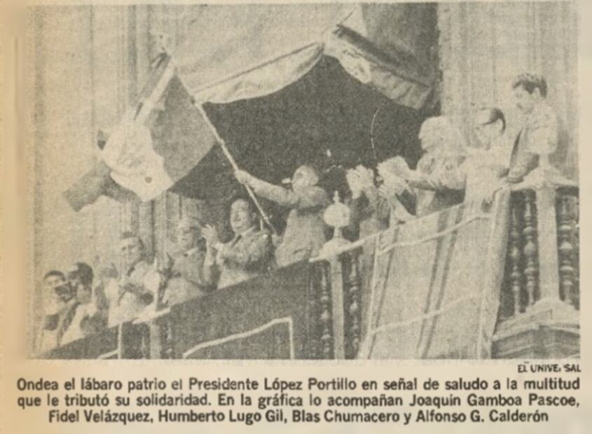 “Gracias fuerzas populares”: Cuando el presidente López Portillo convocó a una marcha para celebrar su gestión, en 1982