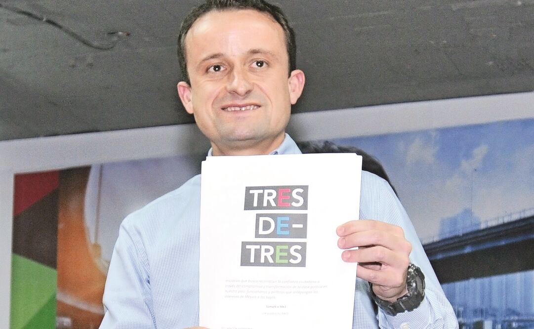 Presentación. El aspirante del PRI, Mikel Arriola, afirma que con la declaración 3de3 muestra su compromiso con la transparencia (ESPECIAL)