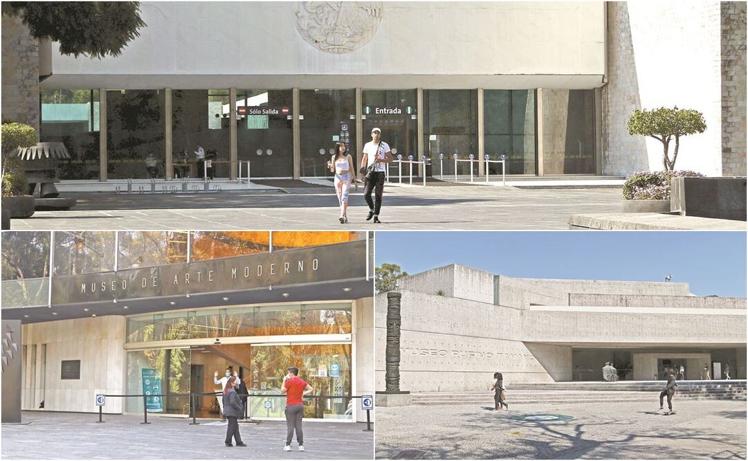 En agosto reabrieron los museos de Arte Moderno y Tamayo (en las fotografías de abajo), y en noviembre el Museo Nacional de Antropología volvió a recibir visitantes. Las actividades en estos recintos de la Secretaría de Cultura continúan, pero muy lejos d