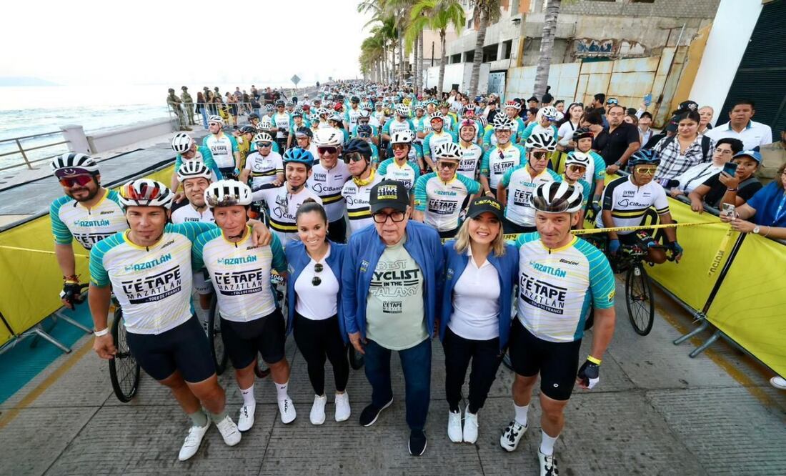 Gobernador Rocha Moya da banderazo de L'Étape Mazatlán by Tour de France 2025 con más de mil 200 ciclistas. Foto: Especial