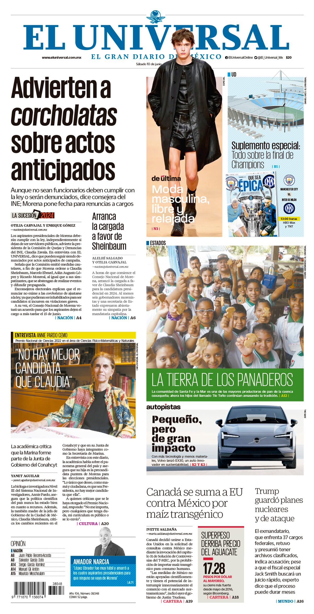 Portada impresa 10 de junio de 2023