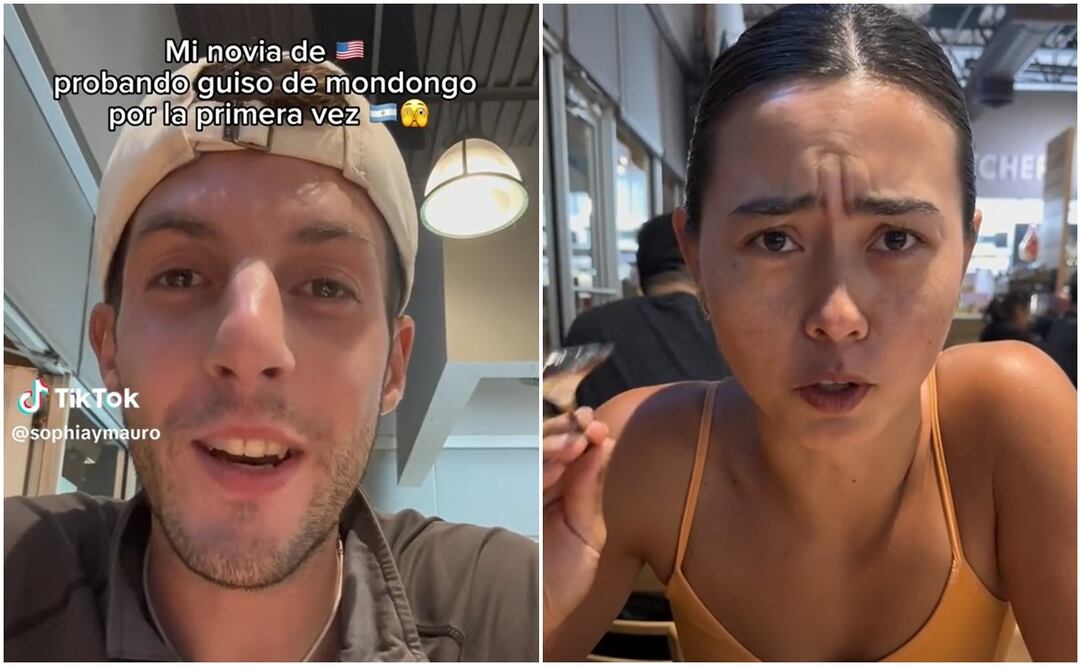 Joven estadounidense prueba mondongo. Foto: TikTok @sophiaymauro