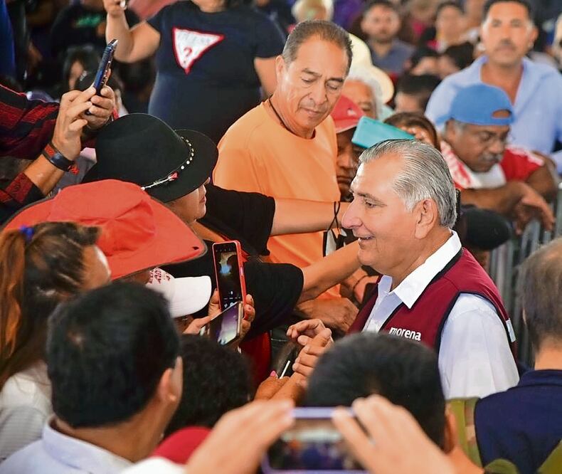 En Tlalnepantla, Estado de México, Adán Augusto López Hernández se declaró “orgullosamente Morena”. Foto: Especial