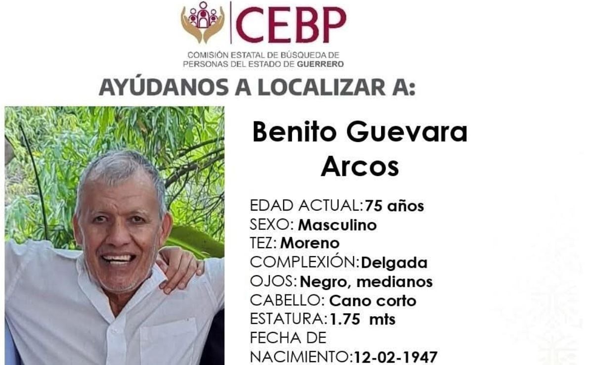 El pastor evangélico, Benito Guevara Arcos, está desaparecido desde hace once días en poblado de San Vicente, en la sierra de Chilpancingo.