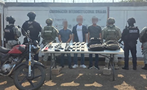 Federal and state forces capture three with automatic weapons in Culiacán; one is a minor