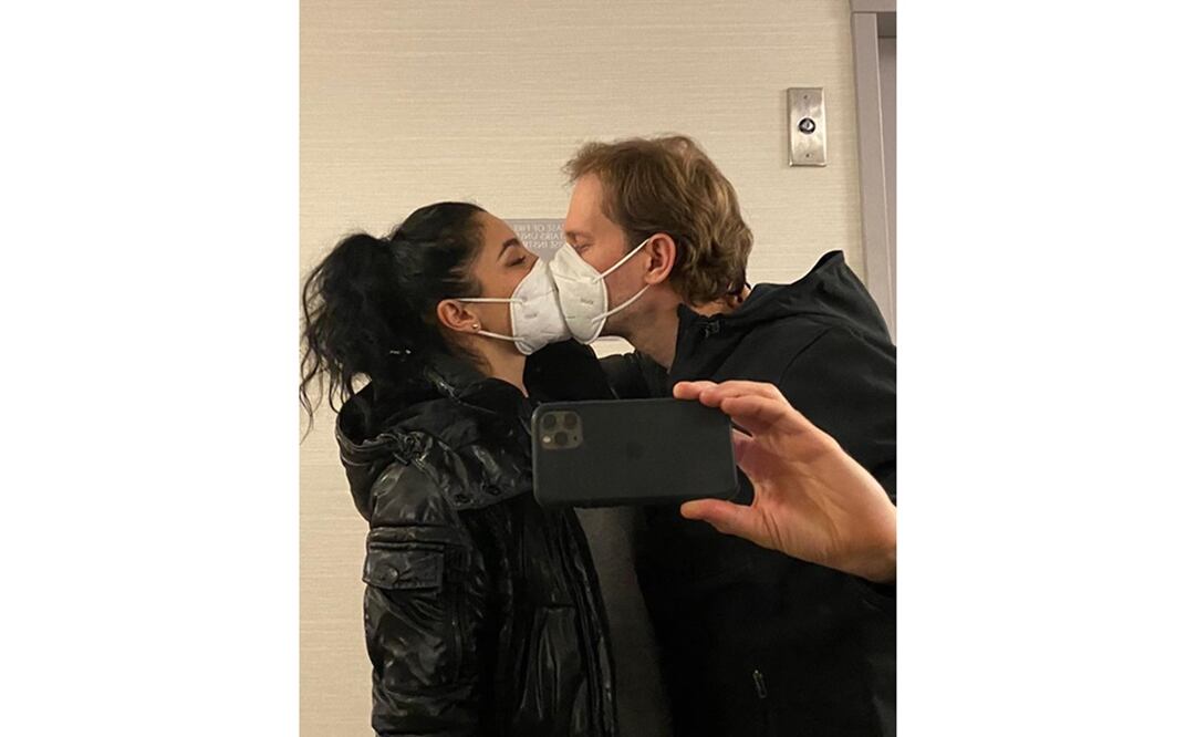 Martha Higareda y David Korins. Foto: Instagram 