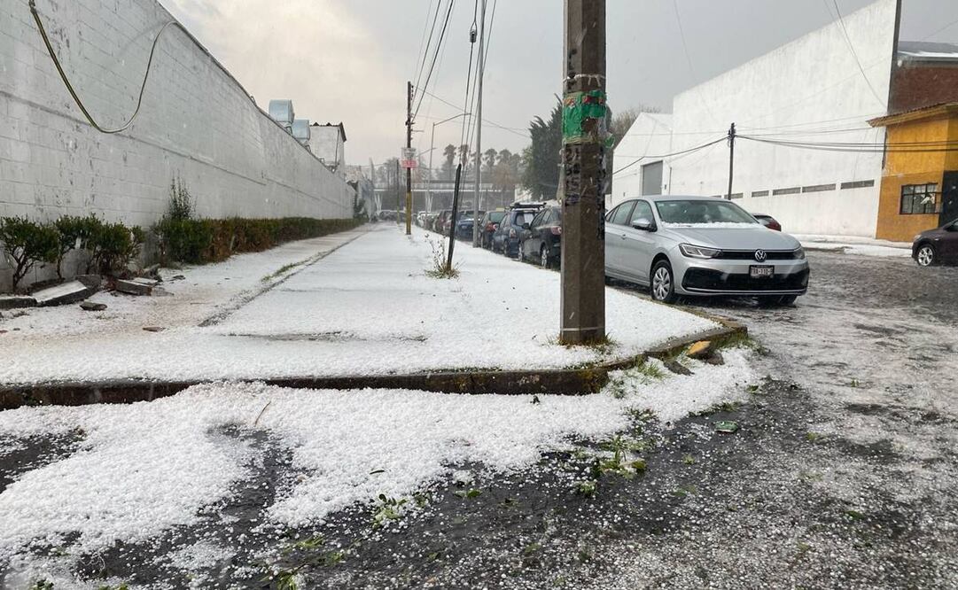 Una intensa granizada azotó la tarde de hoy la zona metropolitana de la ciudad de Puebla. Foto: especial
