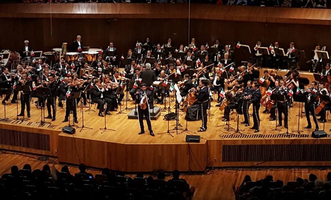 El concierto de la Orquesta Filarmónica de la UNAM duró dos horas (Foto: Facebook Mariachi Juvenil Tecalitlan)