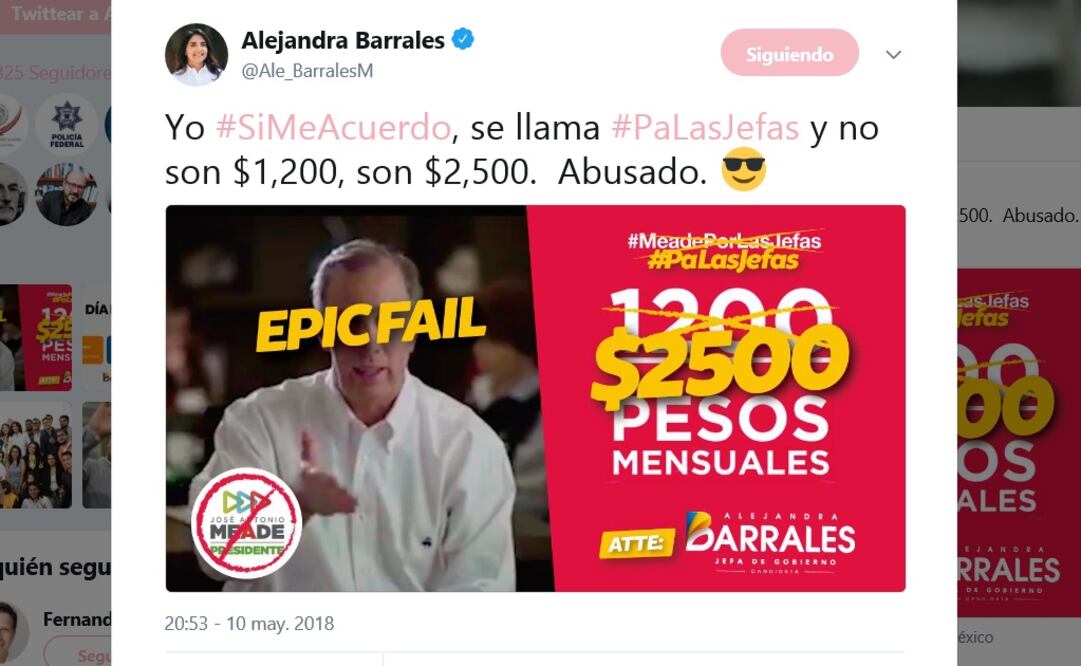 Imagen difundida por Alejandra Barrales en sus redes sociales