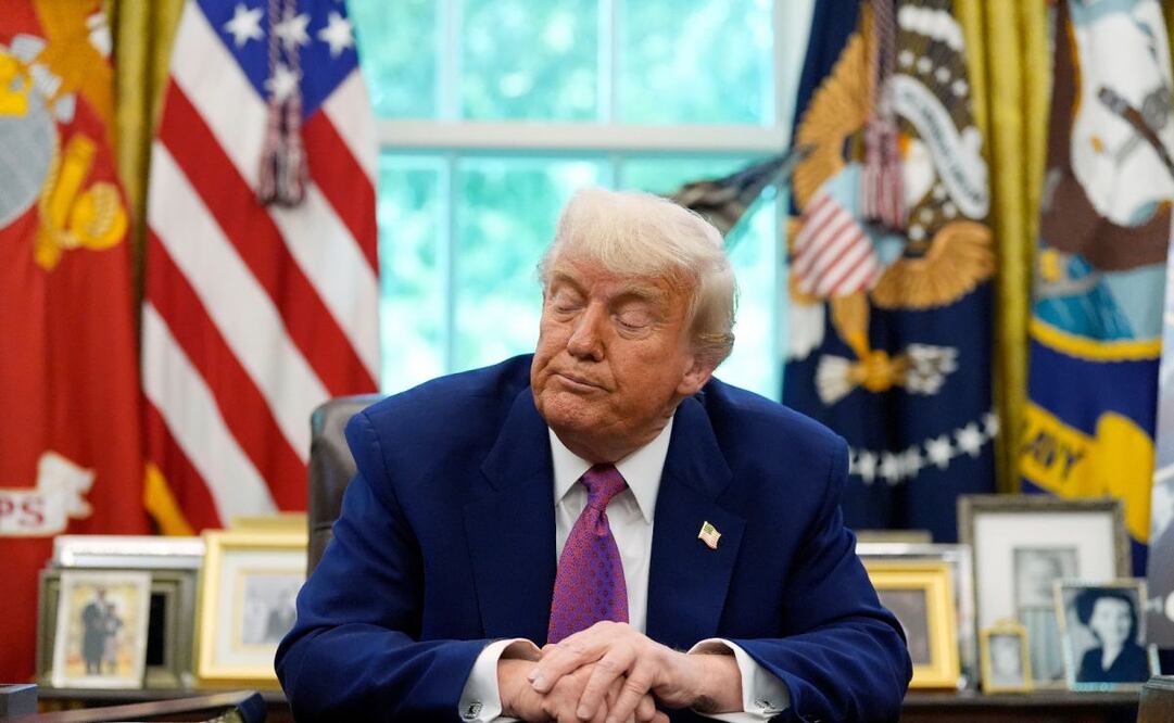 El presidente de Estados Unidos, Donald Trump, en la Oficina Oval de la Casa Blanca. (20/05/25) Foto: AP / Archivo
